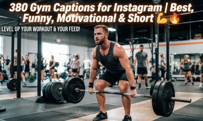 380 Gym Captions for Instagram | Best, Funny, Motivational & Short