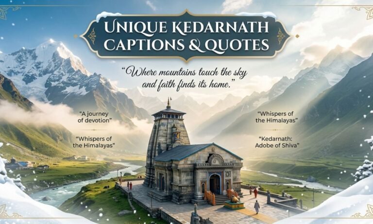 Unique Kedarnath Captions & Quotes