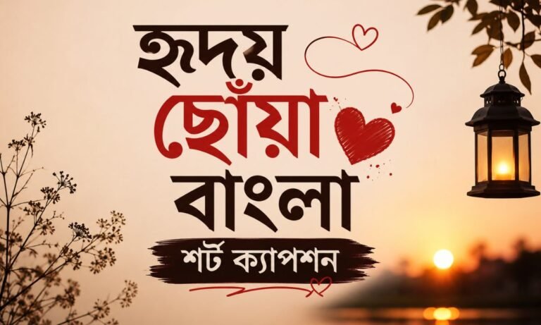 হৃদয় ছোঁয়া বাংলা শর্ট ক্যাপশন
