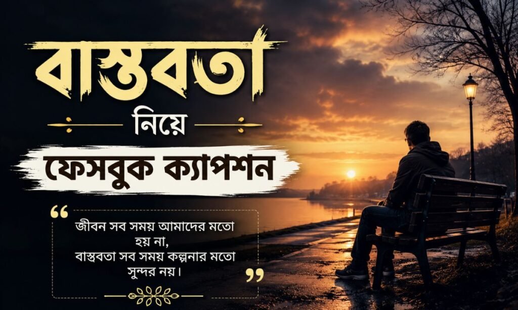 বাস্তবতা নিয়ে ফেসবুক ক্যাপশন
