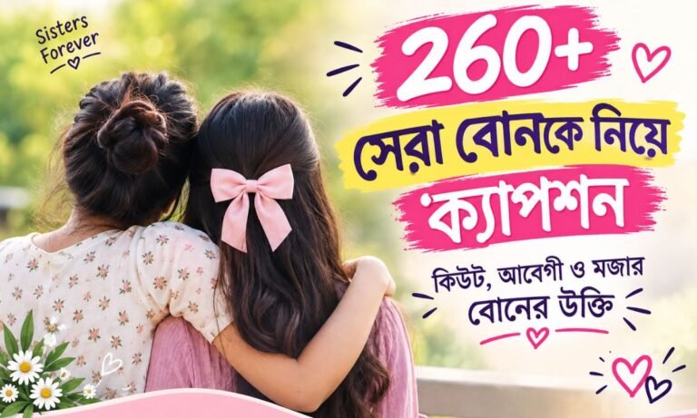 সেরা বোনকে নিয়ে ক্যাপশন | কিউট, আবেগী ও মজার বোনের উক্তি