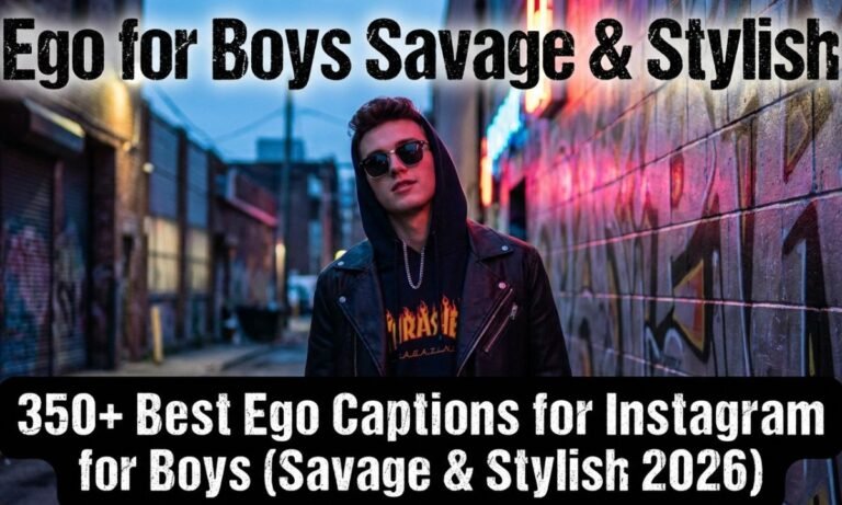 380+ Best Ego Captions for Instagram for Boys (Savage & Stylish 2026)