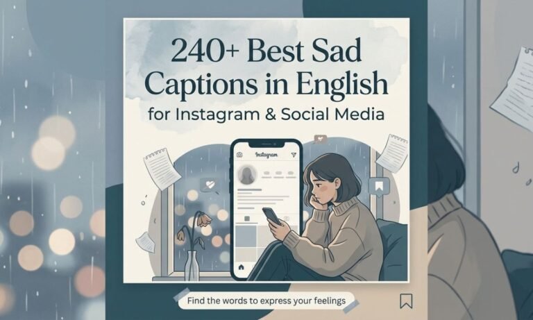 240+ Best Sad Captions in English for Instagram & Social Media