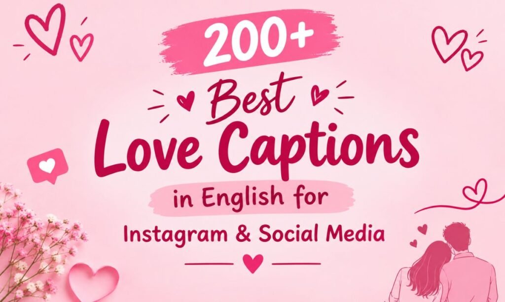 200+ Best Love Captions in English for Instagram & Social Media