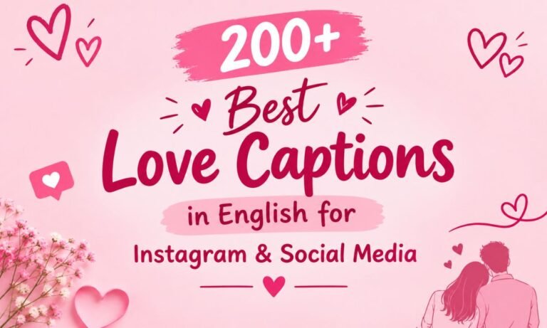 200+ Best Love Captions in English for Instagram & Social Media