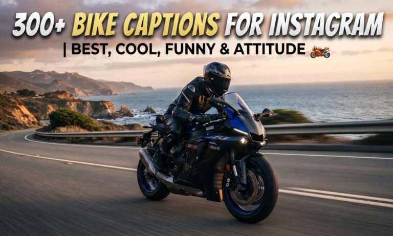 300+ Bike Captions for Instagram | Best, Cool, Funny & Attitude 🏍️