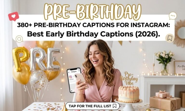 380+ Pre-Birthday Captions for Instagram: Best Early Birthday Captions (2026)