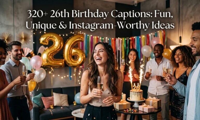 320+ 26th Birthday Captions: Fun, Unique & Instagram-Worthy Ideas
