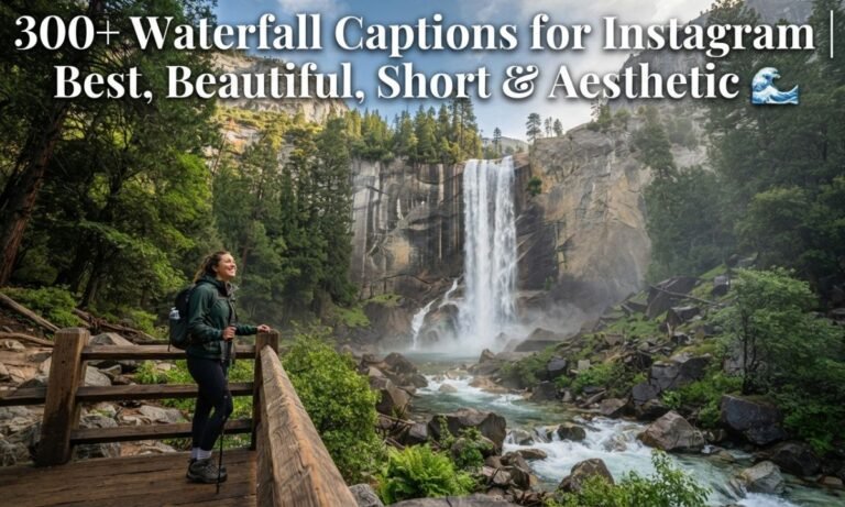 300+ Waterfall Captions for Instagram | Best, Beautiful, Short & Aesthetic 🌊