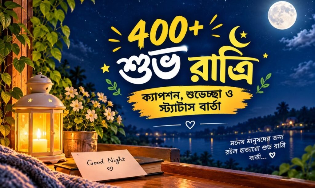 শুভ রাত্রি ক্যাপশন, শুভেচ্ছা ও স্ট্যাটাস বার্তা