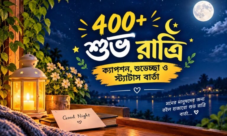 শুভ রাত্রি ক্যাপশন, শুভেচ্ছা ও স্ট্যাটাস বার্তা