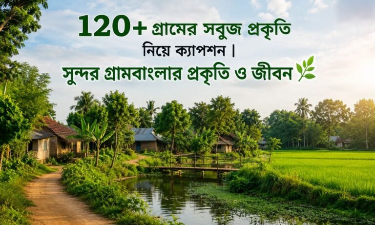 120+ গ্রামের সবুজ প্রকৃতি নিয়ে ক্যাপশন | Beautiful গ্রামবাংলার প্রকৃতি ও জীবন