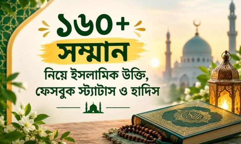 160+ সম্মান নিয়ে ইসলামিক উক্তি, ফেসবুক স্ট্যাটাস ও হাদিস