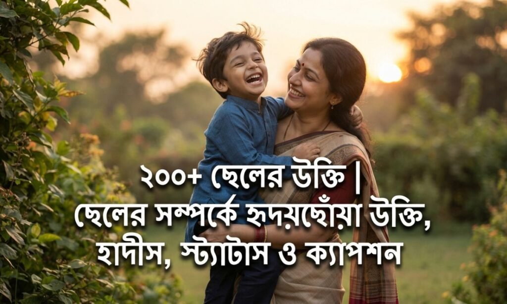 ছেলেকে নিয়ে উক্তি | হৃদয়ছোঁয়া ছেলে সন্তান নিয়ে উক্তি, হাদিস, স্ট্যাটাস ও ক্যাপশন
