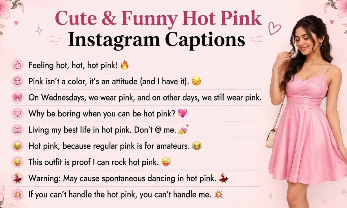 Cute & Funny Hot Pink Instagram Captions