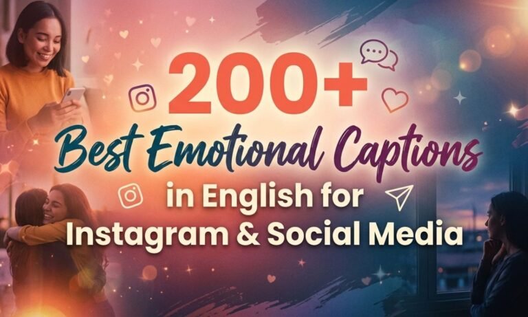200+ Best Emotional Captions in English for Instagram & Social Media
