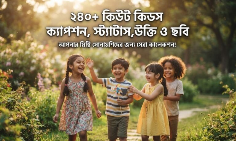 বাচ্চাদের ক্যাপশন, স্ট্যাটাস, উক্তি ও সুন্দর শিশুদের ছবি