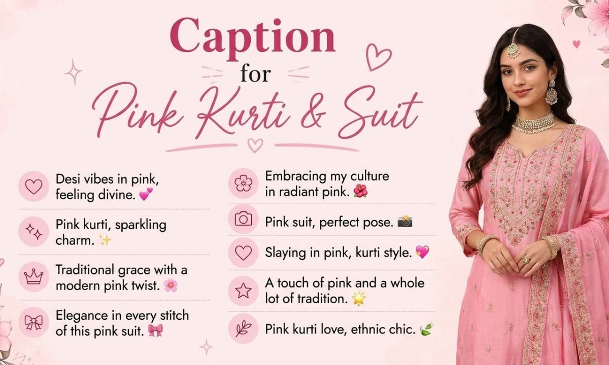 Pink Kurti & Suit Captions for Instagram