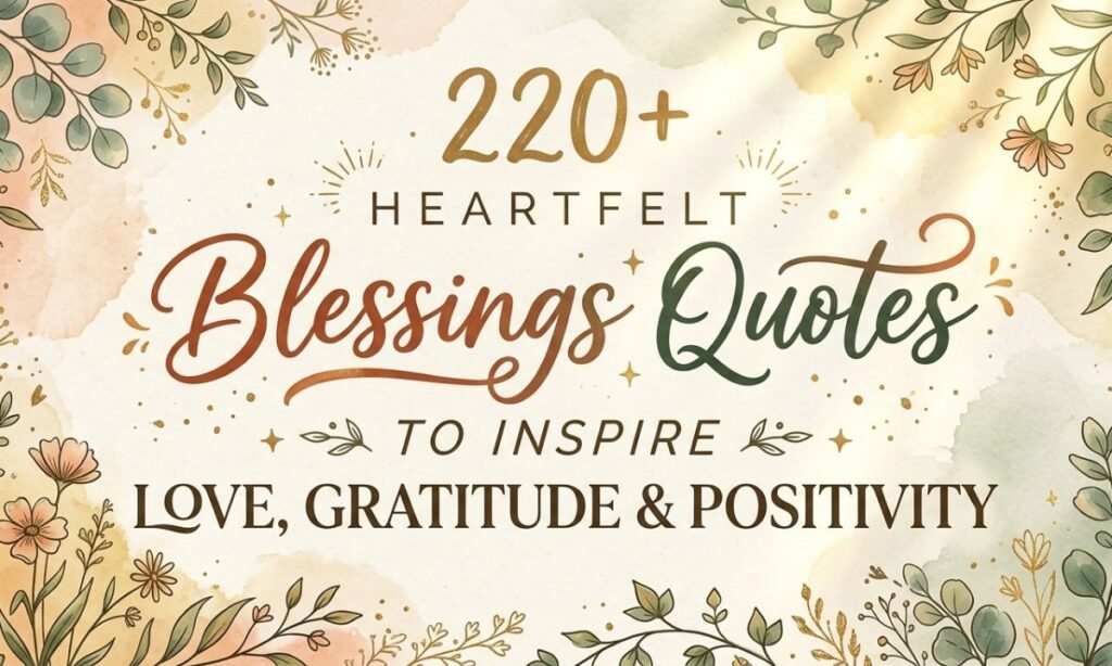 220+ Heartfelt Blessings Quotes to Inspire Love, Gratitude & Positivity