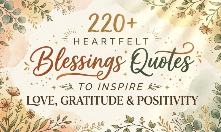220+ Heartfelt Blessings Quotes to Inspire Love, Gratitude & Positivity
