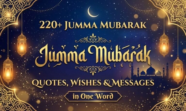 220+ Jumma Mubarak Quotes, Wishes & Messages in One Word