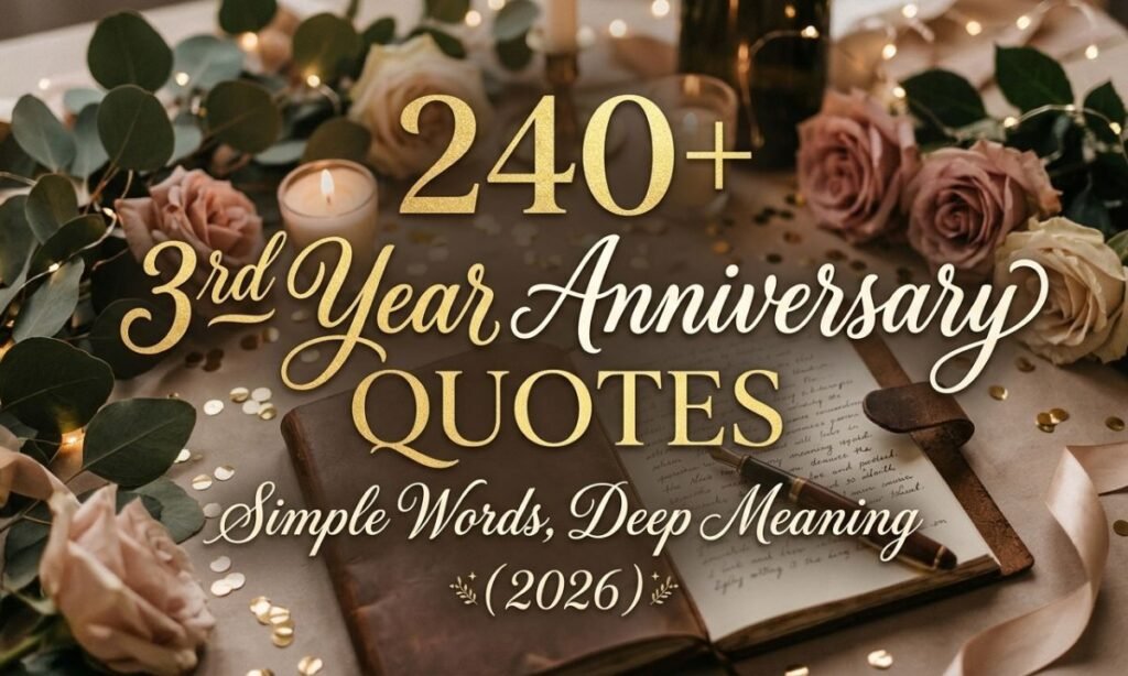 240+ 3rd Year Anniversary Quotes: Simple Words, Deep Meaning (2026)