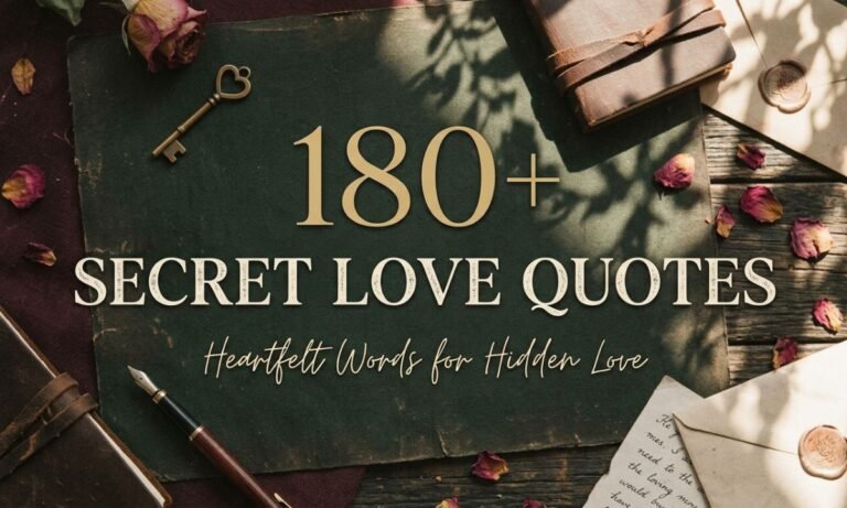 180+ Secret Love Quotes: Heartfelt Words for Hidden Love