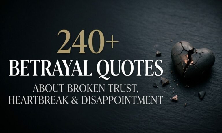 240+ Betrayal Quotes About Broken Trust, Heartbreak & Disappointment