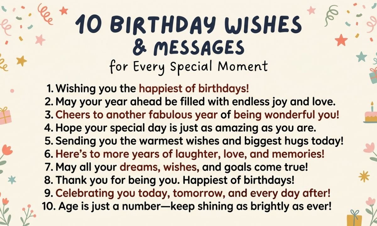 10 Birthday Wishes and Messages for Every Special Moment