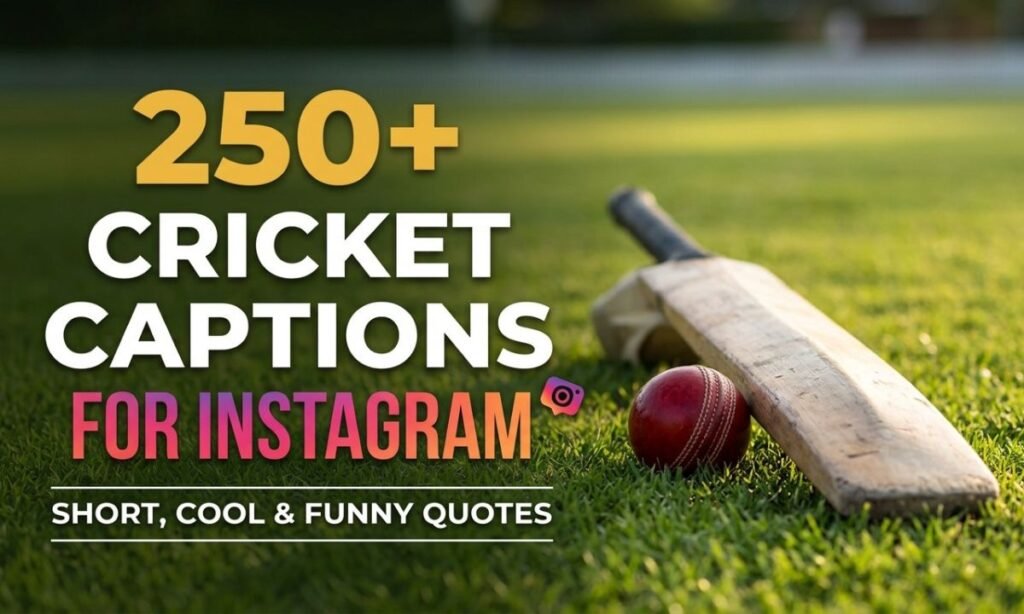 250+ Cricket Captions for Instagram: Short, Cool & Funny Quotes