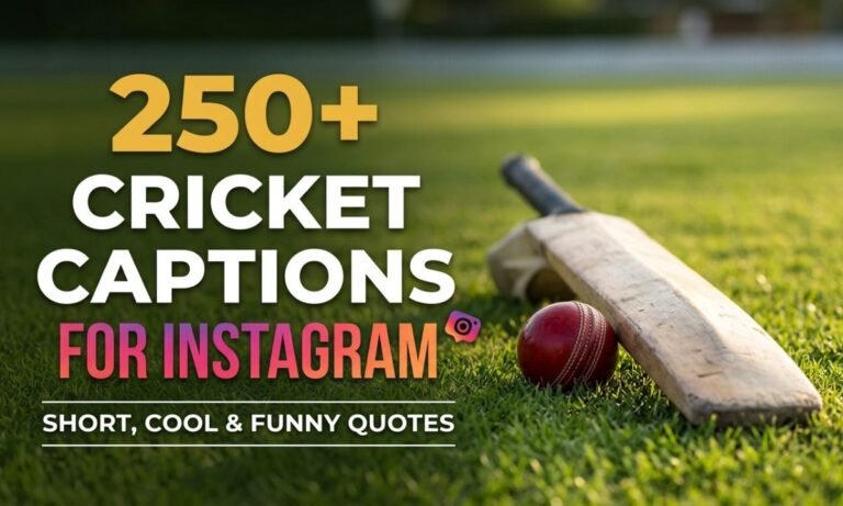 250+ Cricket Captions for Instagram: Short, Cool & Funny Quotes