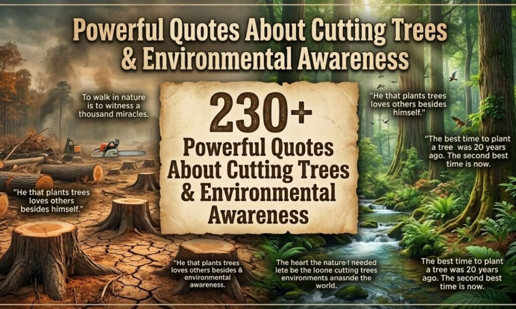 230+ Powerful Quotes About Cutting Trees & Environmental Awareness