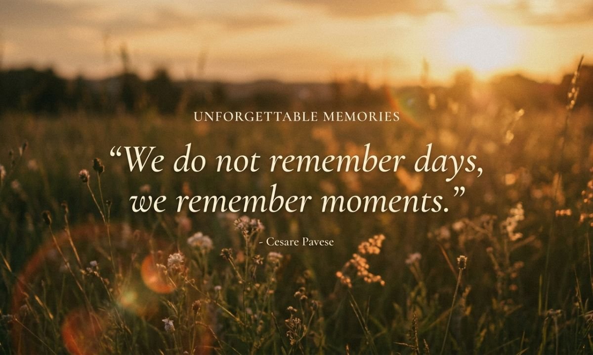 Creating Unforgettable Memories Quotes