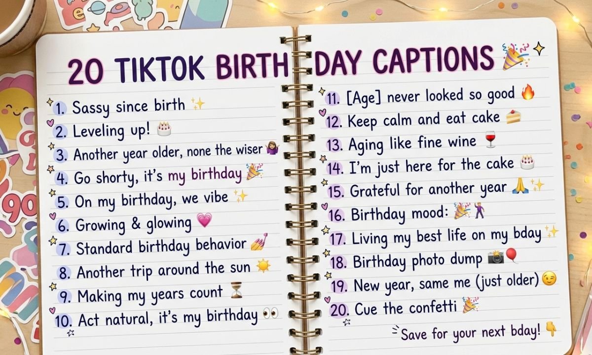 20 TikTok Birthday Captions