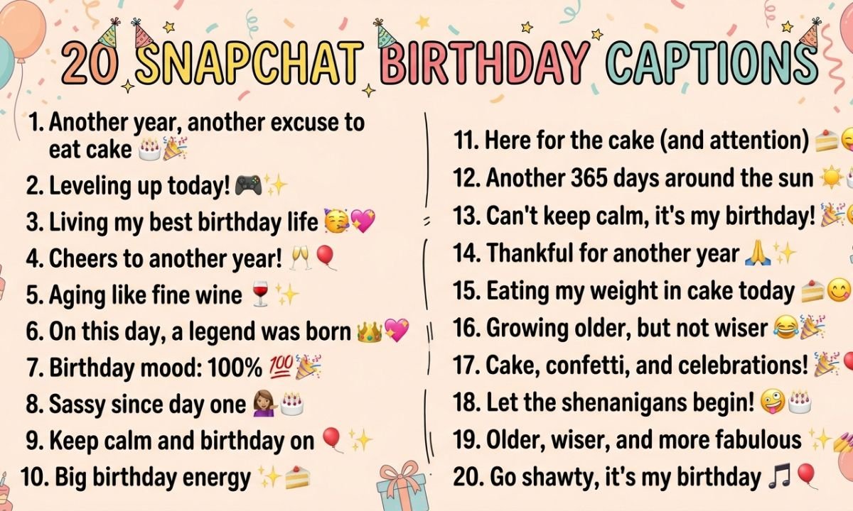 20 Snapchat Birthday Captions 