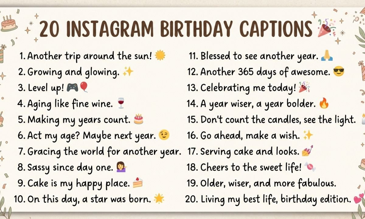 20 Instagram Birthday Captions 