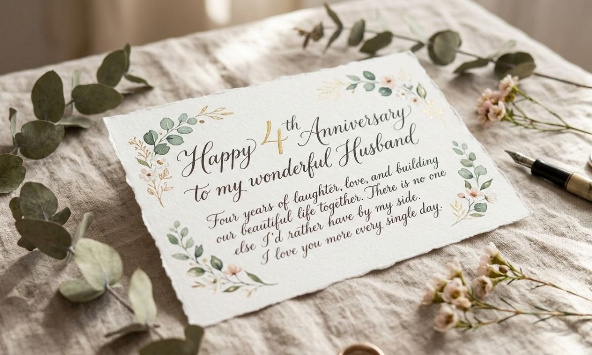 Heartfelt 4th Wedding Anniversary Quotes for Husband