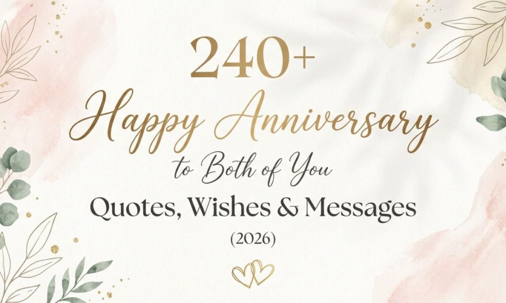 240+ Happy Anniversary to Both of You Quotes, Wishes & Messages (2026)