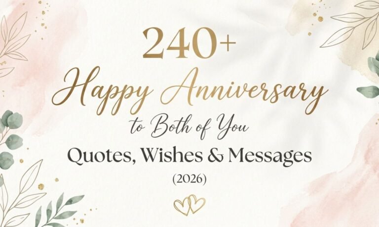 240+ Happy Anniversary to Both of You Quotes, Wishes & Messages (2026)