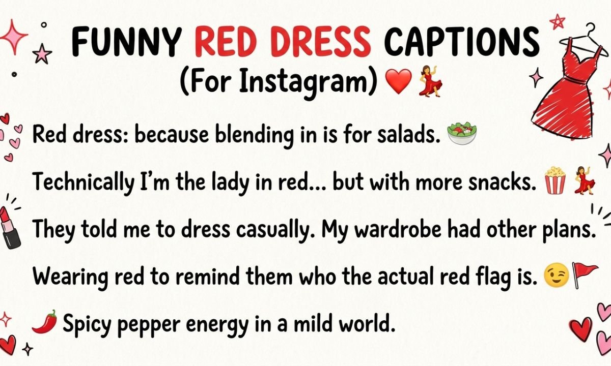 370+ Best Red Dress Captions for Instagram to Make You Stand Out