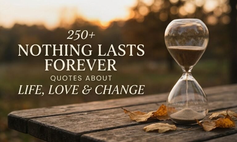 250+ Nothing Lasts Forever Quotes About Life, Love & Change