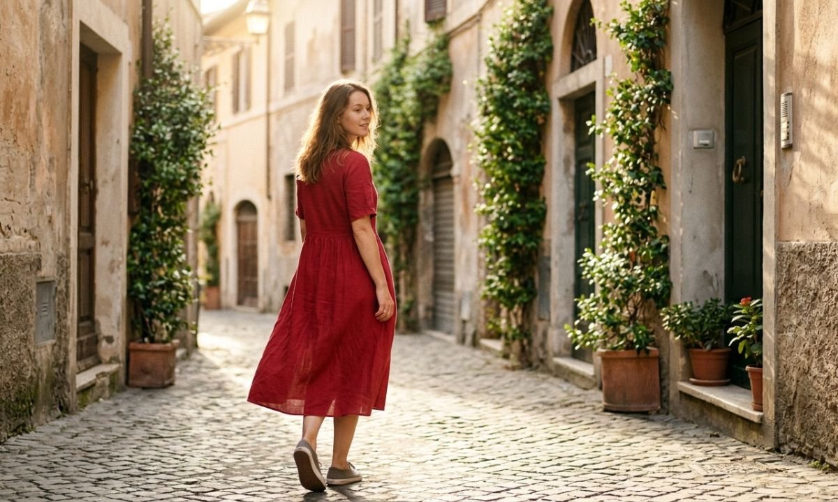 Red Dress Captions Aesthetic