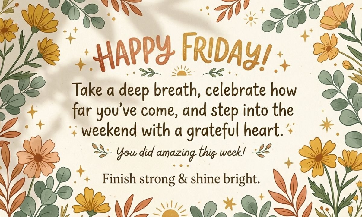 Encouraging & Positive Friday Inspirational Quotes