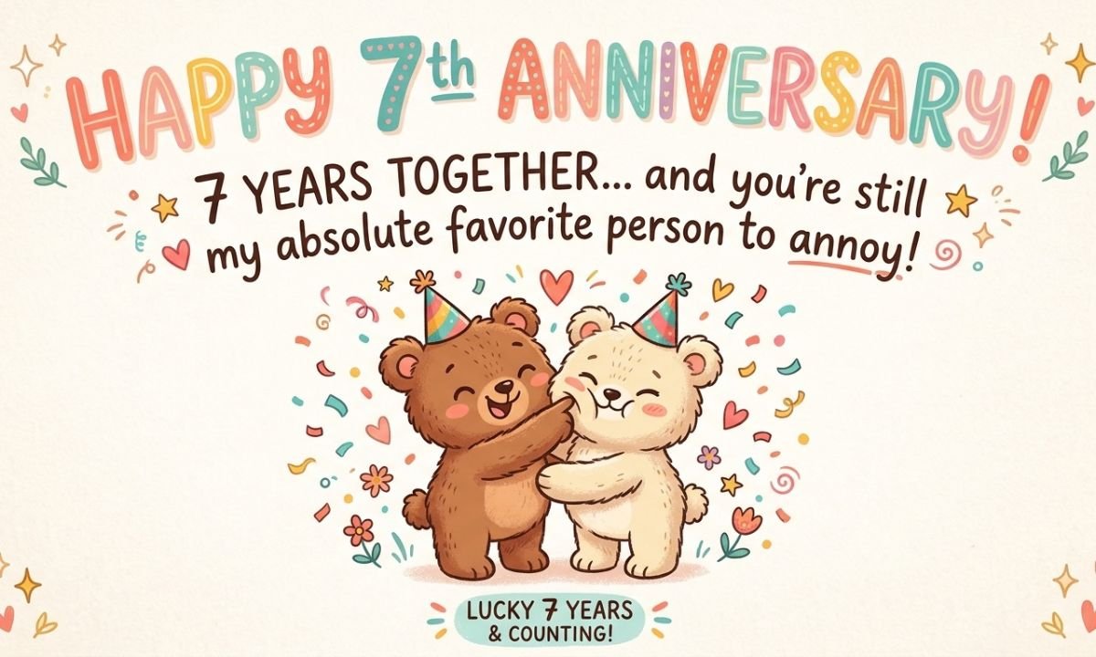 Cheers to 7 Years of Togetherness Quotes