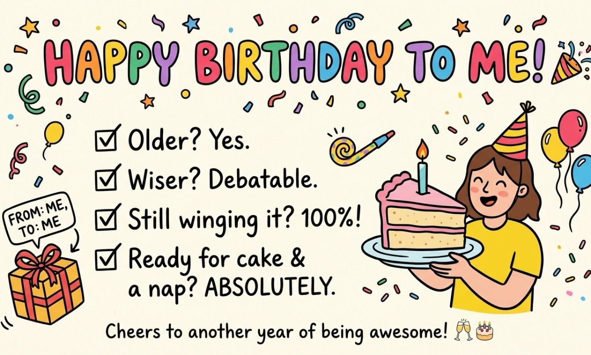 Funny Birthday Quotes and Wishes to Myself