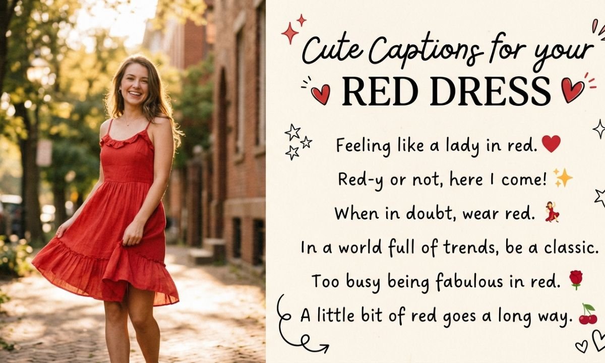 Cute Captions for Red Dress