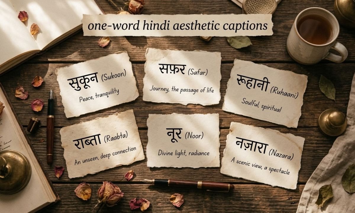 Hindi Aesthetic One Word Captions for Instagram