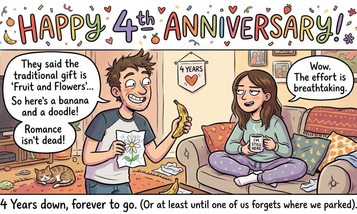 Funny 4th Wedding Anniversary Quotes