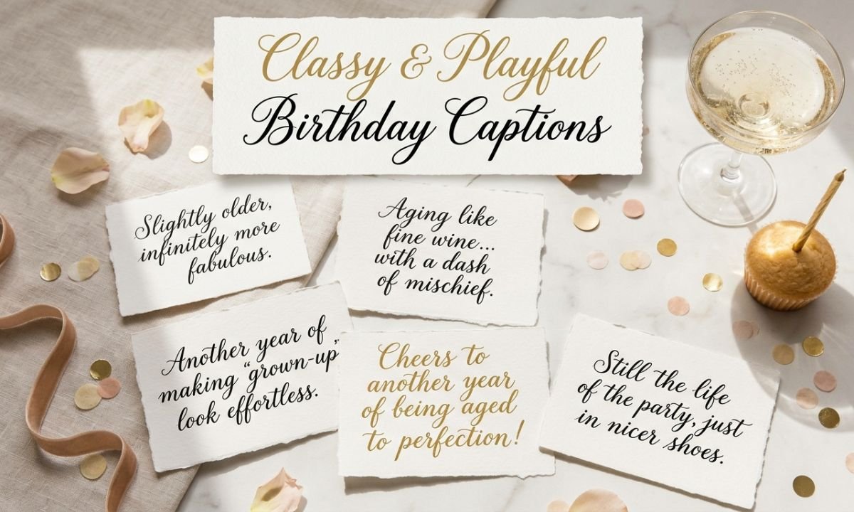 Classy and Playful Birthday Captions