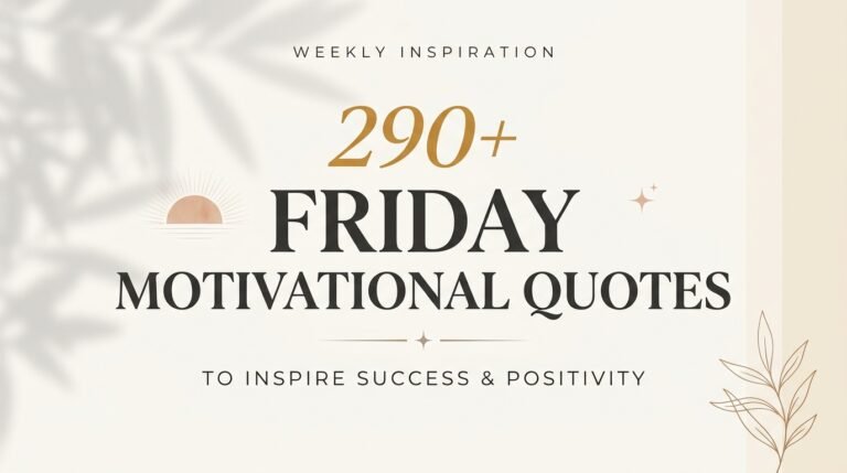 290+ Friday Motivational Quotes to Inspire Success and Positivity